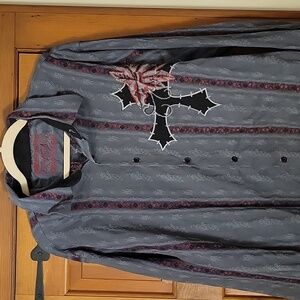 MALTESE CROSS EMBROIDERED SHIRT